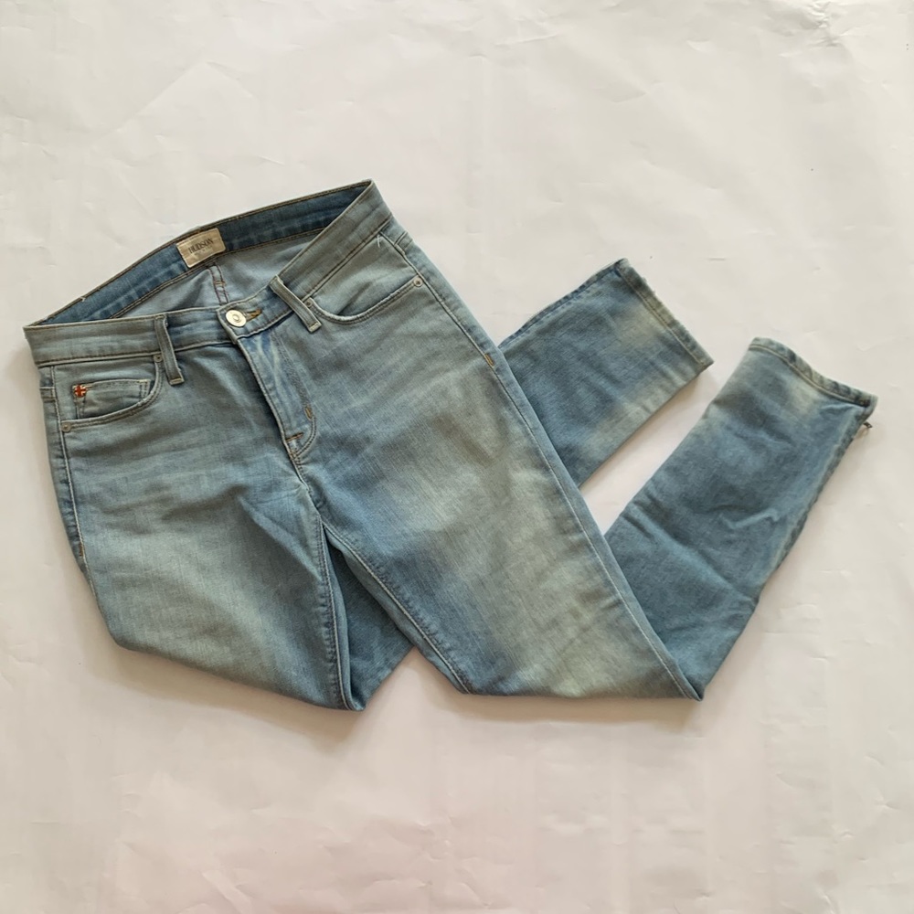 Hudson Nico Super Skinny Crop Ankle Zipper Jeans